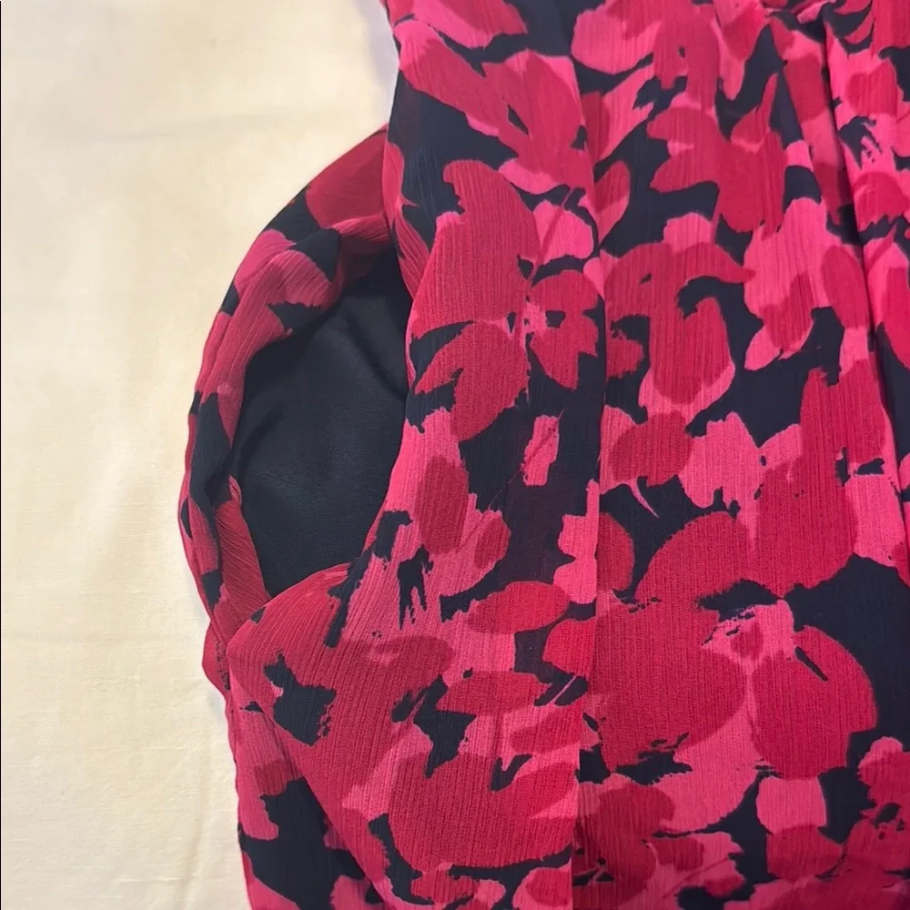 J. Crew Factory Red and Black Ruffled Sheath Dress - Picture 6 of 11